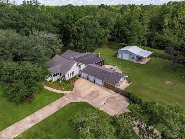 9900 Myrtis Texas Line Rd, Vivian, LA 71082 - view from above of property featuring a heavily wooded area