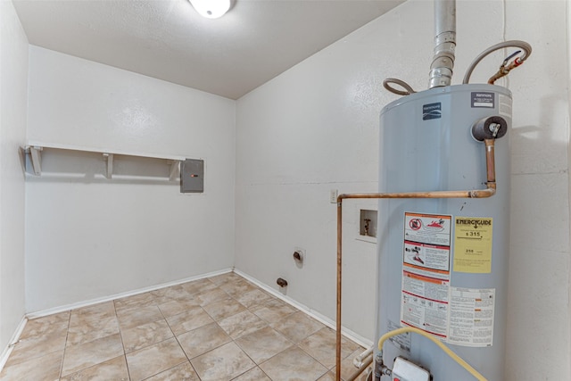 3000 Lambert Dr, Mesquite, TX 75150 - laundry room featuring water heater, hookup for a washing machine, electric dryer hookup, and electric panel