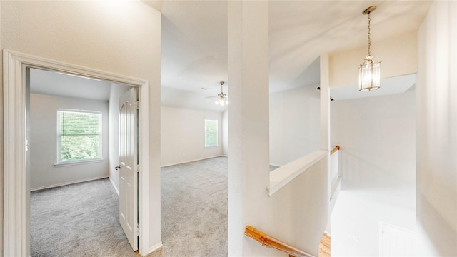 4009 Bickmore Ln, Fort Worth, TX 76244 - hall with an upstairs landing and carpet