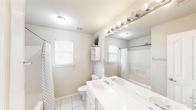 4009 Bickmore Ln, Fort Worth, TX 76244 - full bath with shower / tub combo, tile patterned floors, and double vanity