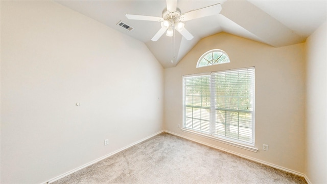 4009 Bickmore Ln, Fort Worth, TX 76244 - carpeted spare room with a ceiling fan and vaulted ceiling
