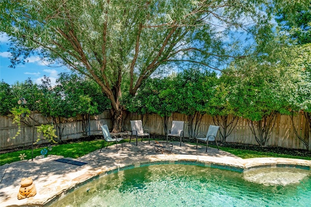 4009 Bickmore Ln, Fort Worth, TX 76244 - view of swimming pool with a fenced backyard and a patio