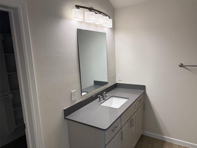 1803 Boxwood Dr, Sherman, TX 75092 - bathroom with vanity and wood finished floors