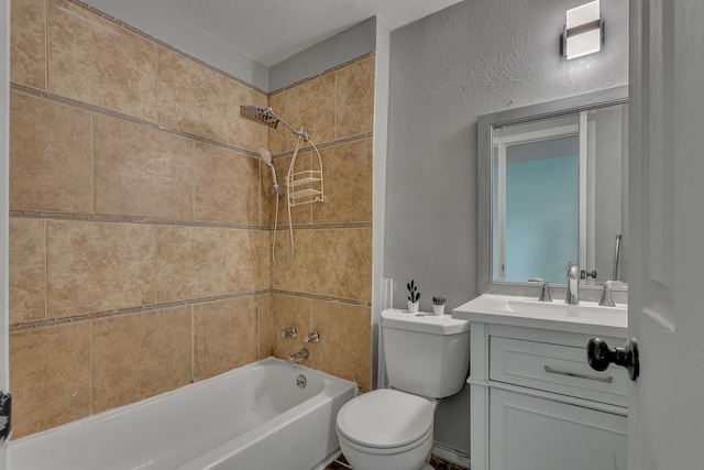 2020 Skylark Dr, Dallas, TX 75216 - bathroom with bathing tub / shower combination, vanity, and a textured wall