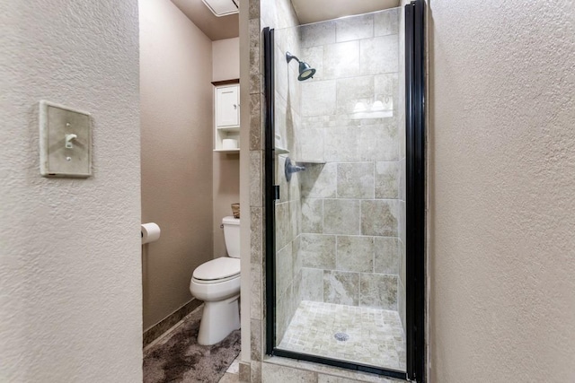 2514 Golden Oaks Dr, Garland, TX 75044 - bathroom with a textured wall and a shower stall