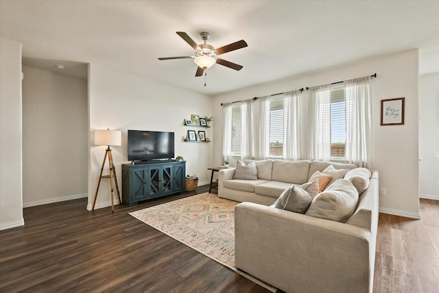 660 Ridgeback Trl, Fort Worth, TX 76052 - living area with ceiling fan and wood finished floors