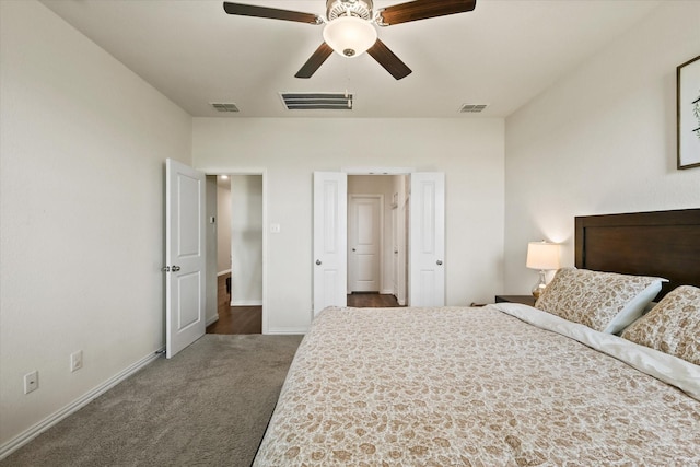 660 Ridgeback Trl, Fort Worth, TX 76052 - bedroom with carpet floors and a ceiling fan