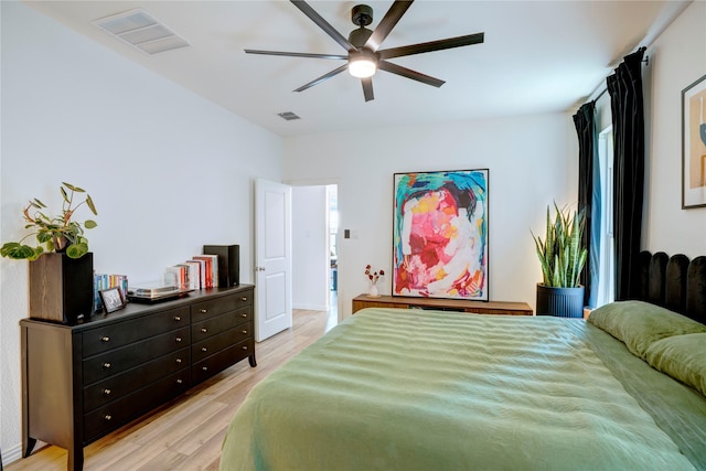 1113 Milfoil Dr, Justin, TX 76247 - bedroom featuring light wood finished floors and a ceiling fan