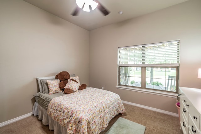 5872 Nathaniel Dr, Fort Worth, TX 76179 - carpeted bedroom with baseboards and a ceiling fan