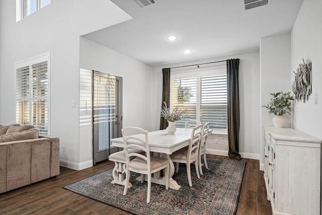 3804 Driftwood Ln, Northlake, TX 76226 - dining space with dark wood-style flooring and recessed lighting