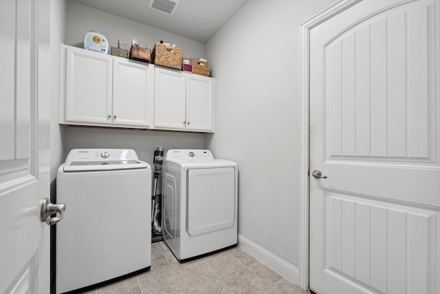 3804 Driftwood Ln, Northlake, TX 76226 - washroom featuring cabinet space, washer and clothes dryer, and light tile patterned floors