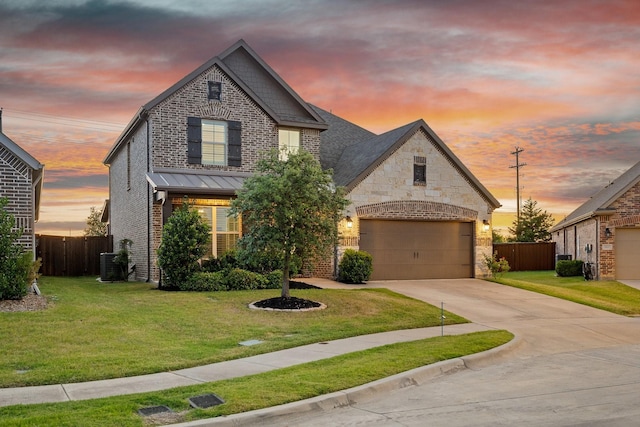 3804 Driftwood Ln, Northlake, TX 76226 - view of front facade featuring concrete driveway, brick siding, stone siding, and an attached garage