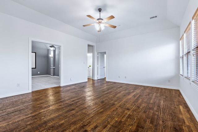 4205 Midpark Ln, Plano, TX 75074 - empty room with ceiling fan and wood finished floors