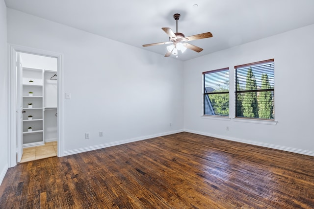 4205 Midpark Ln, Plano, TX 75074 - empty room featuring ceiling fan and wood finished floors