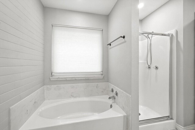 638 Lakeshore Blvd, Oak Point, TX 75068 - full bathroom with a bath and a shower stall