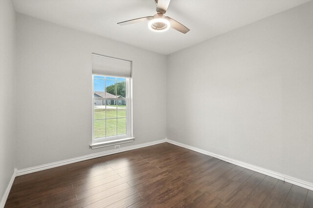 638 Lakeshore Blvd, Oak Point, TX 75068 - unfurnished room featuring dark wood-style flooring and ceiling fan