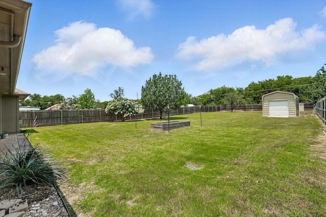 638 Lakeshore Blvd, Oak Point, TX 75068 - fenced backyard featuring a storage unit