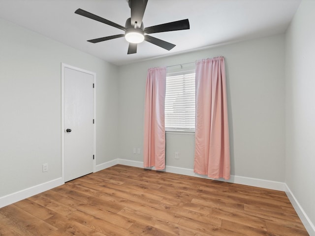 1545 Knottingham Dr, Little Elm, TX 75068 - spare room with light wood-type flooring and a ceiling fan