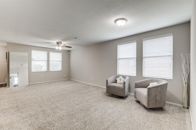 8426 Jacaranda Way, Arlington, TX 76002 - sitting room featuring a ceiling fan and carpet floors