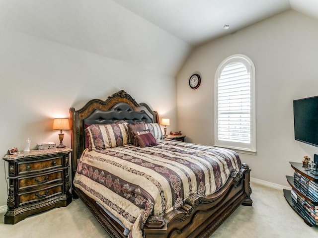 322 Hill Creek Ln, Grapevine, TX 76051 - bedroom with vaulted ceiling and carpet floors