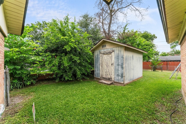 1238 Caladium Dr, Mesquite, TX 75149 - fenced backyard with a storage unit
