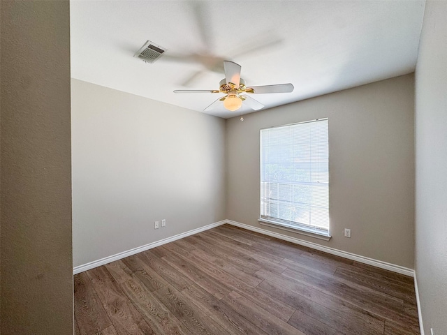 614 Torero Dr, Oak Point, TX 75068 - unfurnished room featuring a ceiling fan and wood finished floors