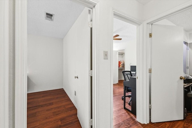 4900 Highbank Dr, Arlington, TX 76018 - hall featuring wood finished floors and a textured ceiling