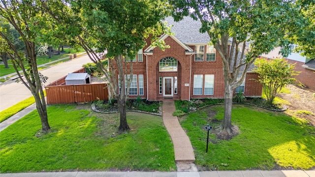 6814 Galway Dr, Garland, TX 75044 - view of front of home with brick siding and a shingled roof