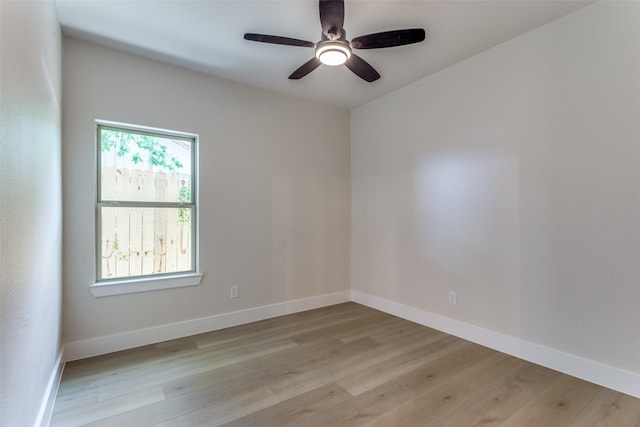 5223 Fletcher Ave, Fort Worth, TX 76107 - spare room with light wood-style flooring and a ceiling fan