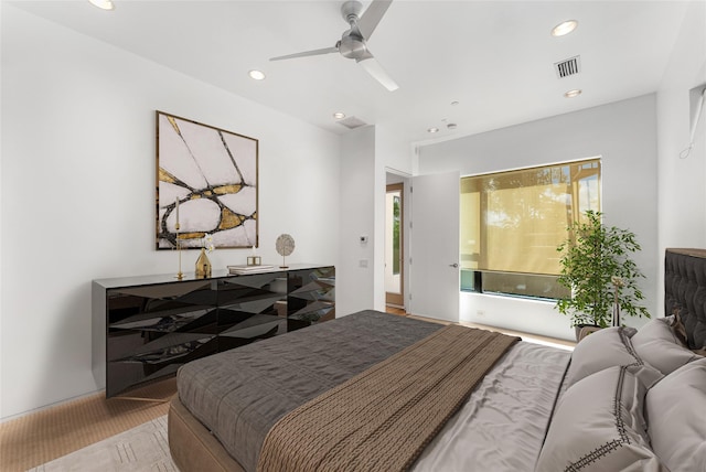 1505 N Haskell Ave Unit 5, Dallas, TX 75204 - bedroom featuring recessed lighting and ceiling fan