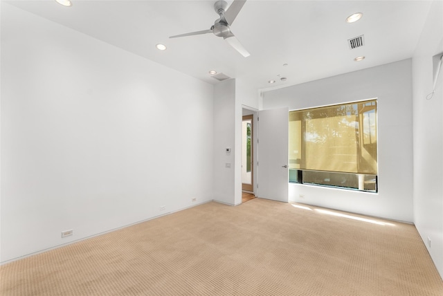 1505 N Haskell Ave Unit 5, Dallas, TX 75204 - spare room featuring carpet flooring, a ceiling fan, and recessed lighting