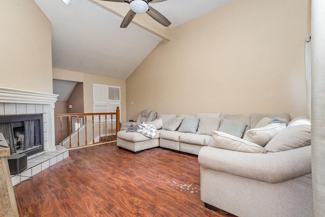 1740 Alameda Dr, Mesquite, TX 75150 - living room featuring wood finished floors and ceiling fan