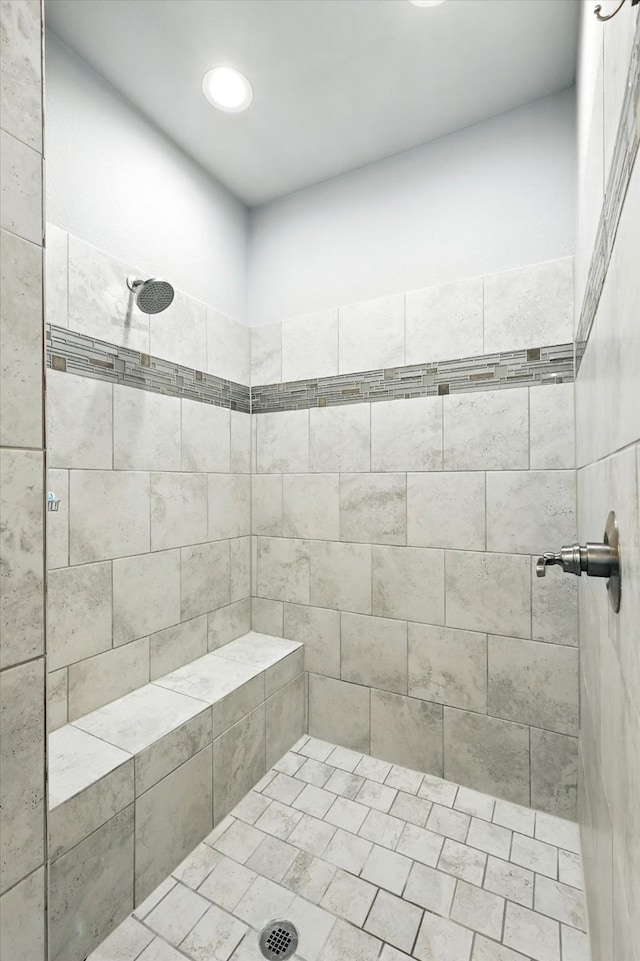 2941 American Sparrow Dr, Midlothian, TX 76065 - full bath with tiled shower and recessed lighting