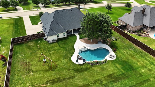 2941 American Sparrow Dr, Midlothian, TX 76065 - bird's eye view of a pool area