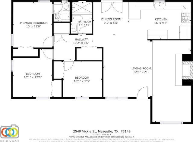 2549 Vickie St, Mesquite, TX 75149 - view of floor plan / room layout
