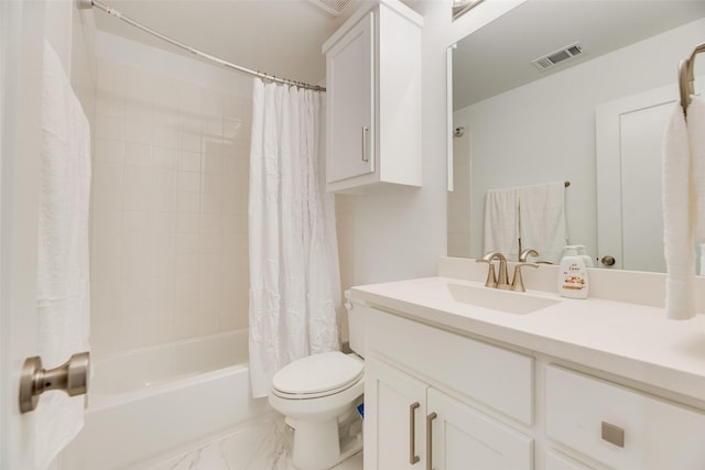 2217 Grey September St, Celina, TX 75009 - bathroom with vanity, shower / bath combination with curtain, and marble look tile flooring