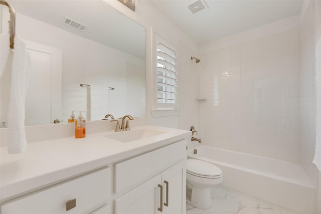 2217 Grey September St, Celina, TX 75009 - bathroom with vanity, bathtub / shower combination, and marble look tile flooring