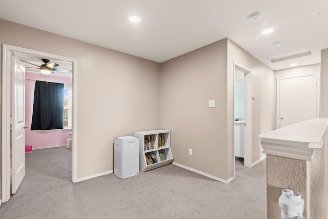 1524 Quails Nest Dr, Fort Worth, TX 76177 - hallway featuring light carpet and recessed lighting