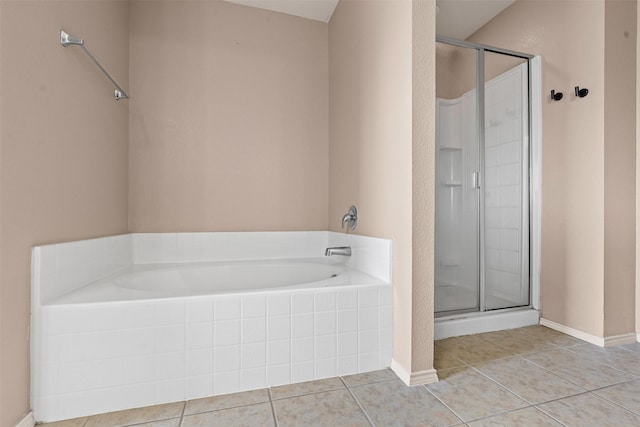 1524 Quails Nest Dr, Fort Worth, TX 76177 - full bath with tile patterned floors, a shower stall, and a bath