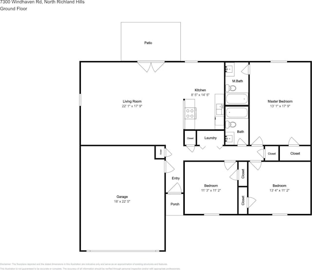 7300 Windhaven Rd, North Richland Hills, TX 76182 - view of floor plan / room layout