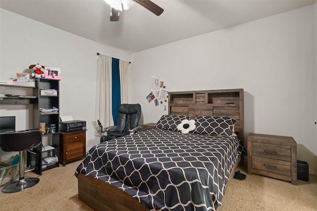 320 Grassland Dr, Denton, TX 76210 - carpeted bedroom featuring a ceiling fan