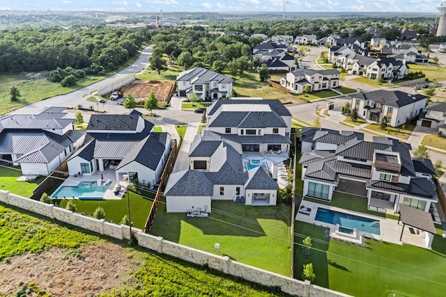 2009 Wheeler Dr, Southlake, TX 76092 - aerial perspective of suburban area featuring a pool