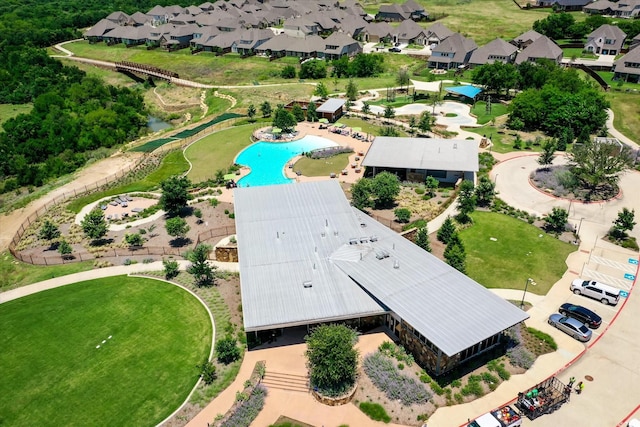 10874 Smoky Oak Trl, Flower Mound, TX 76226 - aerial view of residential area featuring a pool