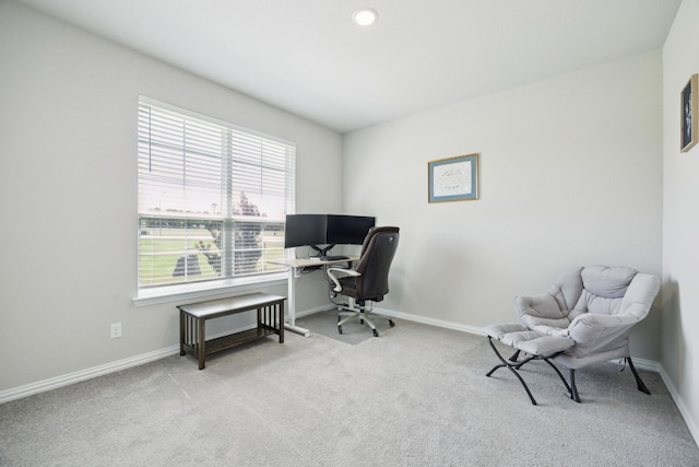 1001 Boulder Rd, Weatherford, TX 76085 - carpeted office with baseboards and recessed lighting