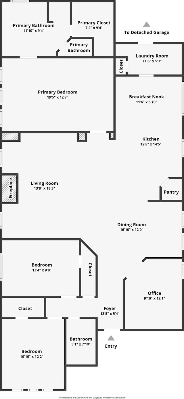 6802 Westfield Ct, Arlington, TX 76001 - view of floor plan / room layout