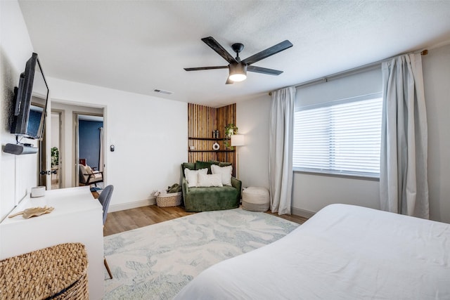 726 W Crossland Blvd, Grand Prairie, TX 75052 - bedroom featuring wood finished floors and ceiling fan