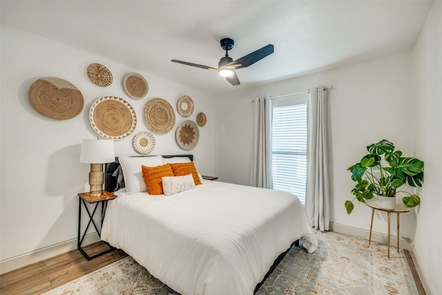 726 W Crossland Blvd, Grand Prairie, TX 75052 - bedroom featuring wood finished floors and a ceiling fan