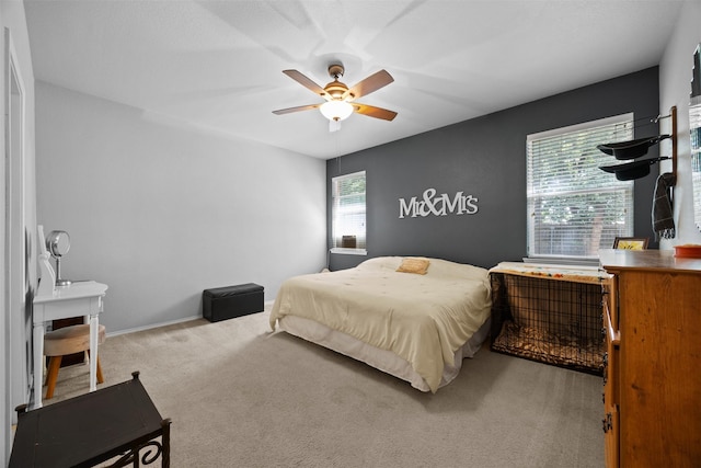 708 Hummingbird Trl, Crowley, TX 76036 - bedroom with carpet floors and ceiling fan