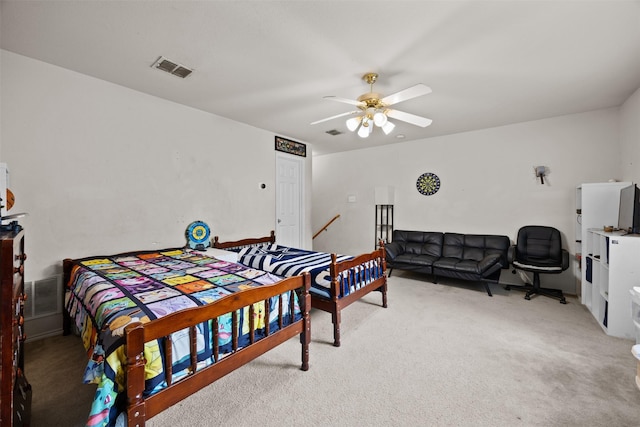 708 Hummingbird Trl, Crowley, TX 76036 - carpeted bedroom featuring a ceiling fan