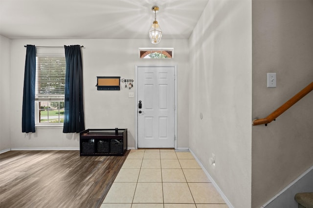 708 Hummingbird Trl, Crowley, TX 76036 - entryway with stairs and wood finished floors